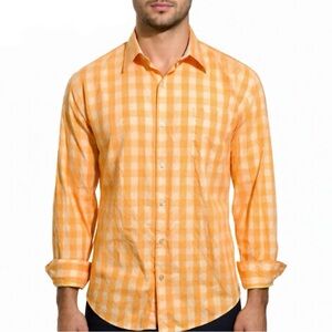 Tommy Bahama checked collared button up shirt